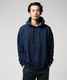 【MEN'S】キルテッドパッチ クルーネック プルオーバーパーカ