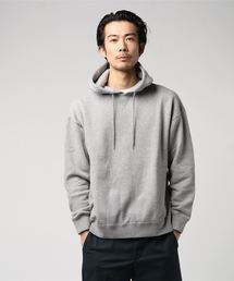 【MEN'S】キルテッドパッチ クルーネック プルオーバーパーカ
