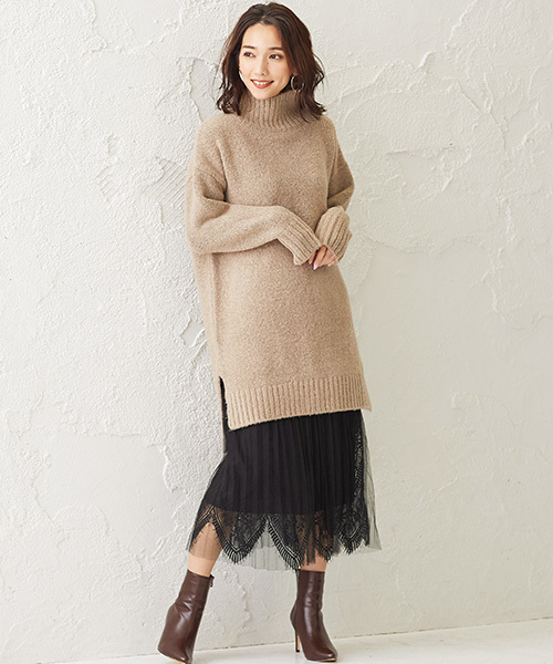 Pierrot(ピエロ)の「レース×プリーツ チュールスカート(スカート・レディース・ブラック/グレー/ピンク/アイボリー/ホワイト系その他・M)」の14枚目の写真