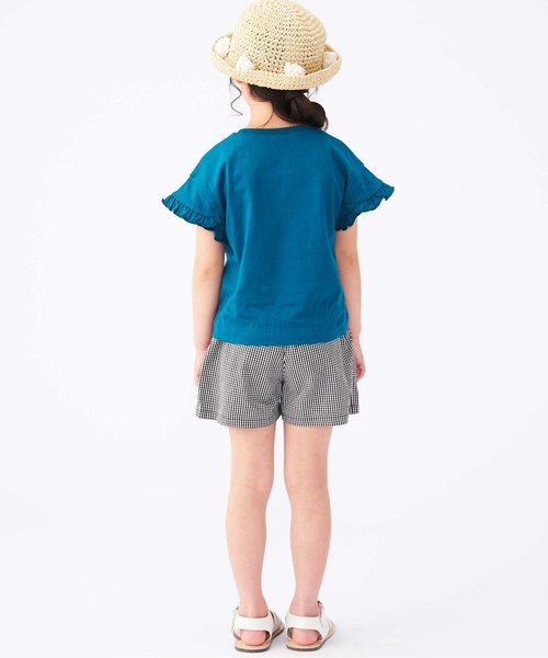 apres les cours（アプレレクール）の「リボンキュロットパンツ（その他パンツ・キッズ・ダークグリーン/ローズ/チェック/ベージュ/サックスブルー・130/120/90/110/100/80/140）」の6枚目の写真