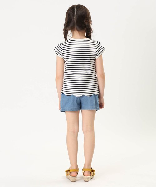 apres les cours（アプレレクール）の「リボンキュロットパンツ（その他パンツ・キッズ・ダークグリーン/ローズ/チェック/ベージュ/サックスブルー・130/120/90/110/100/80/140）」の13枚目の写真