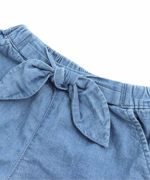 apres les cours（アプレレクール）の「リボンキュロットパンツ（その他パンツ・キッズ・ダークグリーン/ローズ/チェック/ベージュ/サックスブルー・130/120/90/110/100/80/140）」の7枚目の写真