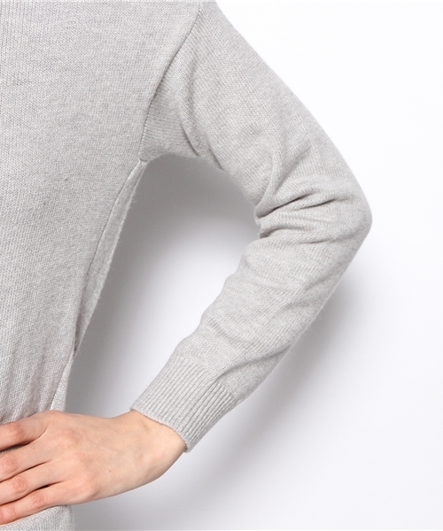 アンゴラ混フロントポケットコクーンワンピース