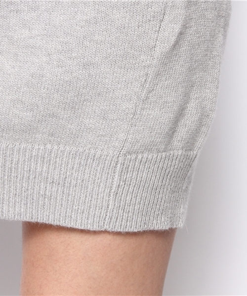 アンゴラ混フロントポケットコクーンワンピース