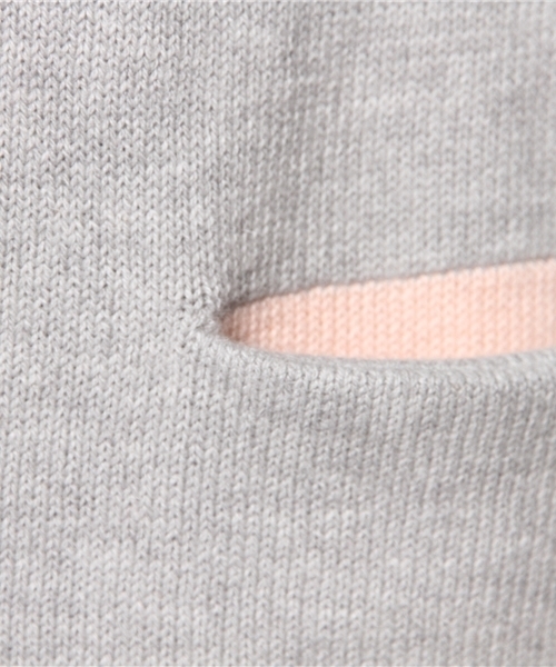 アンゴラ混フロントポケットコクーンワンピース