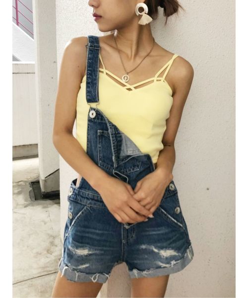 GYDA(ジェイダ)の「サロペSPT(サロペット/オーバーオール・レディース・ピンク/ブルー/オフホワイト・MEDIUM/SMALL)」の3枚目の写真