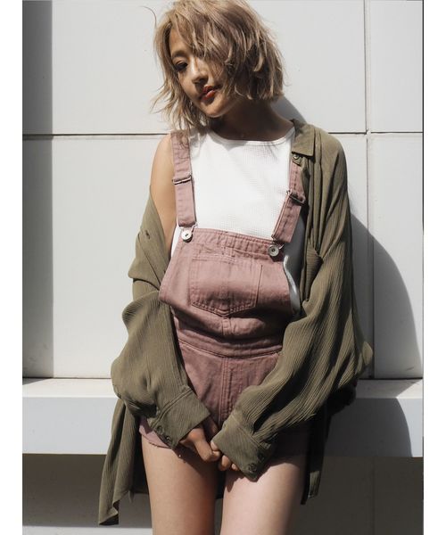 GYDA(ジェイダ)の「サロペSPT(サロペット/オーバーオール・レディース・ピンク/ブルー/オフホワイト・MEDIUM/SMALL)」の18枚目の写真