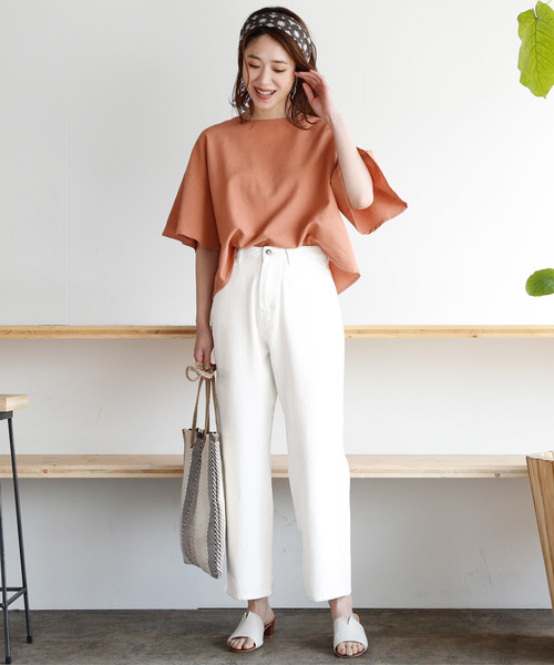titivate(ティティベイト)の「ハイウエストストレートデニムパンツ(デニムパンツ・レディース・ホワイト/ブラック・S/M/L)」の4枚目の写真
