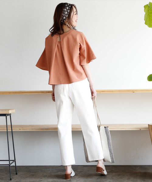 titivate(ティティベイト)の「ハイウエストストレートデニムパンツ(デニムパンツ・レディース・ホワイト/ブラック・S/M/L)」の5枚目の写真