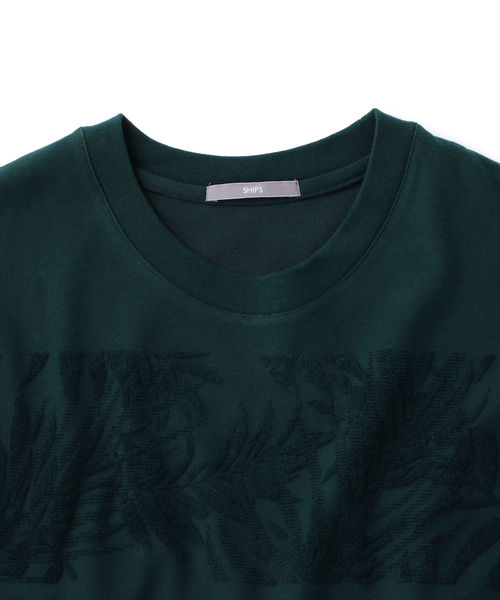SHIPS(シップス)の「SU: リーフ ジャカード パイル ボーダー Tシャツ(Tシャツ/カットソー・メンズ・グリーン/ネイビー/オフホワイト・MEDIUM/LARGE/SMALL/X-LARGE)」の13枚目の写真