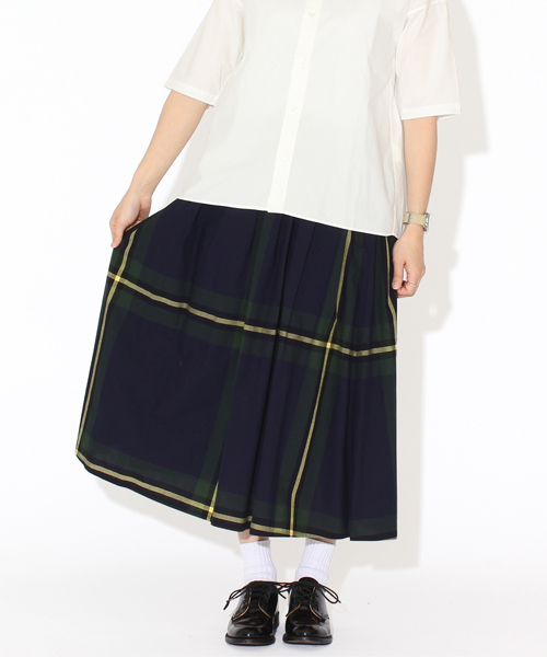 BEAMS BOY(ビームスボーイ)の「○BEAMS BOY / ビッグタータンチェック サーキュラースカート(スカート・レディース・レッド/クリーム/ネイビー・ONE SIZE)」の2枚目の写真