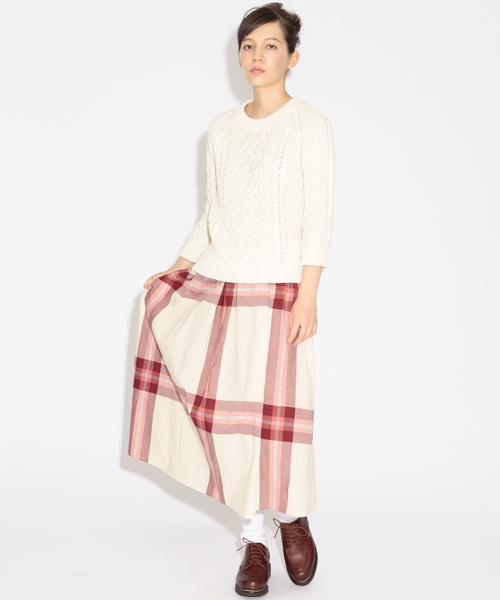 BEAMS BOY(ビームスボーイ)の「○BEAMS BOY / ビッグタータンチェック サーキュラースカート(スカート・レディース・レッド/クリーム/ネイビー・ONE SIZE)」の12枚目の写真