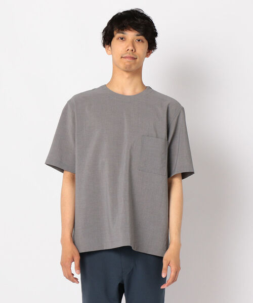 GLOSTER(グロスター)の「ドライクロスTシャツ(Tシャツ/カットソー・メンズ・ライトグレー/ブラック/キャメル・S/M/L/XL)」の4枚目の写真