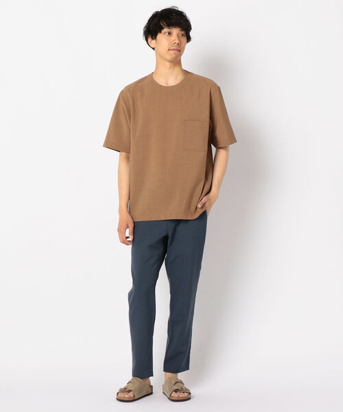 GLOSTER(グロスター)の「ドライクロスTシャツ(Tシャツ/カットソー・メンズ・ライトグレー/ブラック/キャメル・S/M/L/XL)」の14枚目の写真