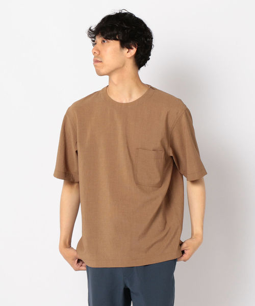 GLOSTER(グロスター)の「ドライクロスTシャツ(Tシャツ/カットソー・メンズ・ライトグレー/ブラック/キャメル・S/M/L/XL)」の3枚目の写真