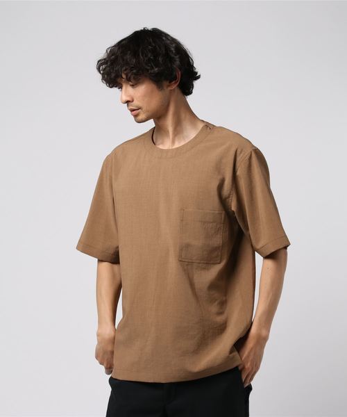 GLOSTER(グロスター)の「ドライクロスTシャツ(Tシャツ/カットソー・メンズ・ライトグレー/ブラック/キャメル・S/M/L/XL)」の19枚目の写真