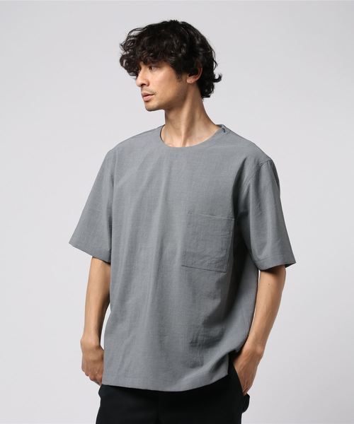 GLOSTER(グロスター)の「ドライクロスTシャツ(Tシャツ/カットソー・メンズ・ライトグレー/ブラック/キャメル・S/M/L/XL)」の18枚目の写真