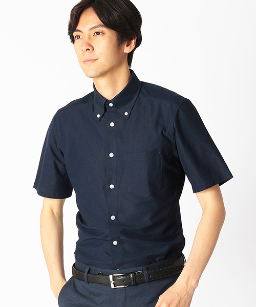 COMME CA ISM(コムサイズム)の「【イージーケア- 吸水速乾素材】 ジャージーシャツ(シャツ/ブラウス・メンズ・ホワイト/ネイビー/ライラック・MEDIUM/LARGE/X-LARGE/SMALL)」の3枚目の写真