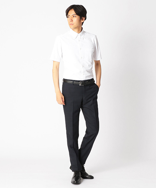 COMME CA ISM(コムサイズム)の「【イージーケア- 吸水速乾素材】 ジャージーシャツ(シャツ/ブラウス・メンズ・ホワイト/ネイビー/ライラック・MEDIUM/LARGE/X-LARGE/SMALL)」の4枚目の写真