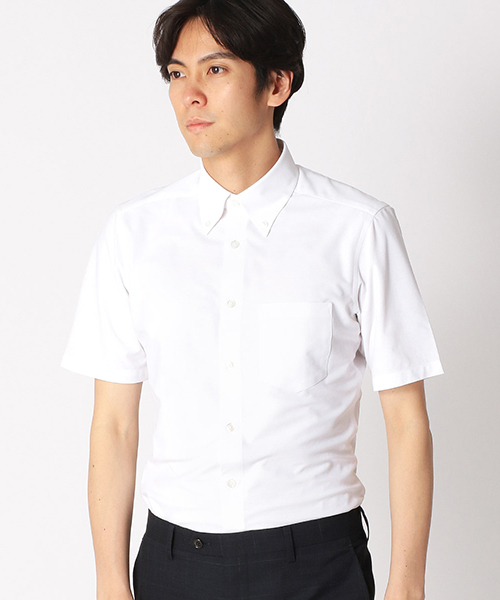 COMME CA ISM(コムサイズム)の「【イージーケア- 吸水速乾素材】 ジャージーシャツ(シャツ/ブラウス・メンズ・ホワイト/ネイビー/ライラック・MEDIUM/LARGE/X-LARGE/SMALL)」の6枚目の写真