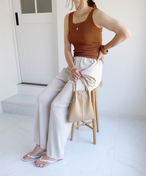 CLEA(クレア)の「キャンバス巾着ポーチSET シンプル ミニショルダー(ショルダーバッグ・レディース・ブラック/ベージュ/オリーブ・FREE)」の8枚目の写真