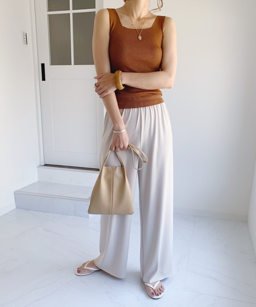 CLEA(クレア)の「キャンバス巾着ポーチSET シンプル ミニショルダー(ショルダーバッグ・レディース・ブラック/ベージュ/オリーブ・FREE)」の7枚目の写真