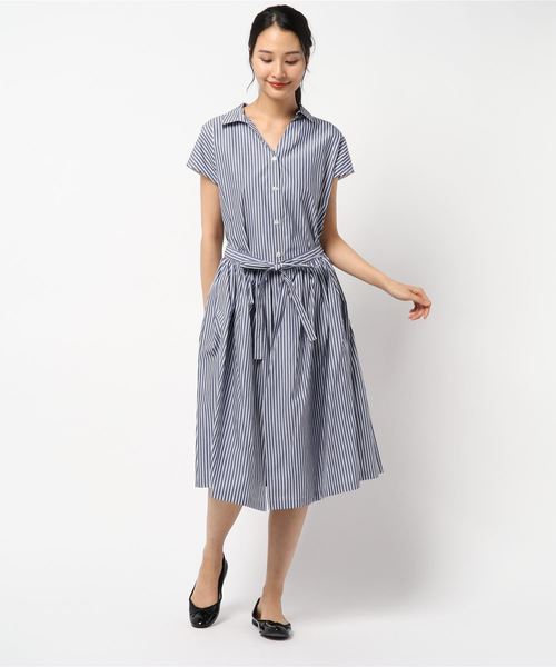 セール Recre ワンピース ドレス ストライプシャツワンピース シャツワンピース ベーセッツ のファッション ストライプシャツワンピース をセール価格で購入できます En