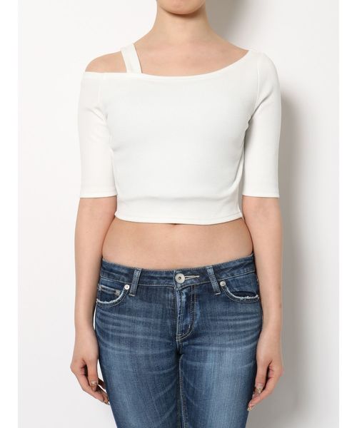 GYDA（ジェイダ）の「ワンショルトップス（Tシャツ/カットソー・レディース・ブラック/ベージュ/オフホワイト/カーキ・FREE）」の18枚目の写真