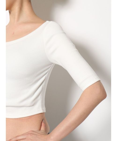 GYDA（ジェイダ）の「ワンショルトップス（Tシャツ/カットソー・レディース・ブラック/ベージュ/オフホワイト/カーキ・FREE）」の22枚目の写真