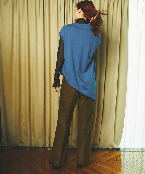 MAISON SPECIAL（メゾンスペシャル）の「◎GINZA 10月号掲載：モールスキンワイドストレートパンツ【MAISON SPECIAL/メゾンスペシャル】■セットアップ対応■（その他パンツ・レディース・カーキ・38/36）」の4枚目の写真