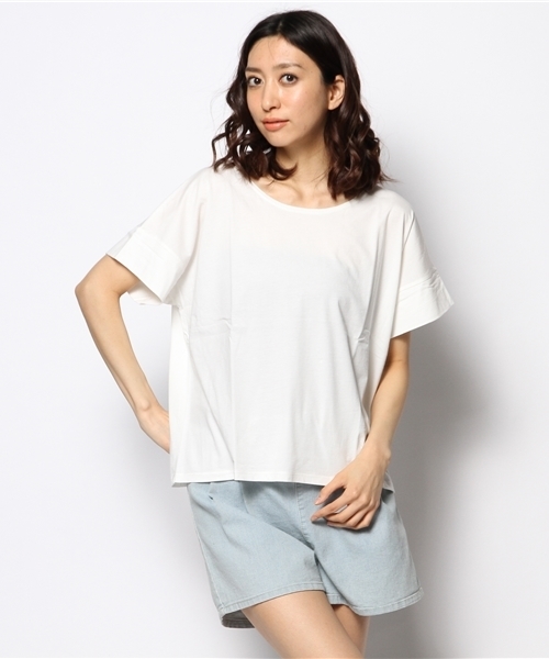 Kastane（カスタネ）の「【Kastane】バックリボンTシャツ（Tシャツ/カットソー・レディース・オフホワイト/ホワイト/ダークブルー/ネイビー・FREE）」の14枚目の写真