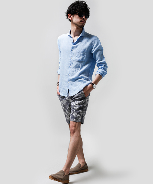 NANO universe（ナノユニバース）の「フレンチLinenシャツ（シャツ/ブラウス・メンズ・ホワイト/サックスブルー/ピンク/ラベンダー/オレンジ/イエロー/グリーン/ブルー・SMALL/X-LARGE/MEDIUM/LARGE）」の20枚目の写真