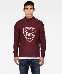 Monogram Mock Turtle Knitted Sweater