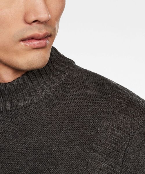 G-STAR(ジースター)の「Monogram Mock Turtle Knitted Sweater(ニット/セーター・メンズ・ダークグレー/ワインレッド/ダークブルー・SMALL/MEDIUM/LARGE/X-SMALL)」の6枚目の写真