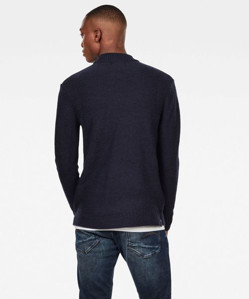 G-STAR(ジースター)の「Monogram Mock Turtle Knitted Sweater(ニット/セーター・メンズ・ダークグレー/ワインレッド/ダークブルー・SMALL/MEDIUM/LARGE/X-SMALL)」の8枚目の写真