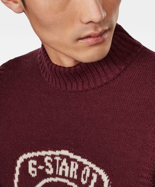 G-STAR(ジースター)の「Monogram Mock Turtle Knitted Sweater(ニット/セーター・メンズ・ダークグレー/ワインレッド/ダークブルー・SMALL/MEDIUM/LARGE/X-SMALL)」の12枚目の写真