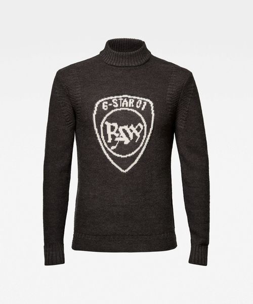 G-STAR(ジースター)の「Monogram Mock Turtle Knitted Sweater(ニット/セーター・メンズ・ダークグレー/ワインレッド/ダークブルー・SMALL/MEDIUM/LARGE/X-SMALL)」の13枚目の写真
