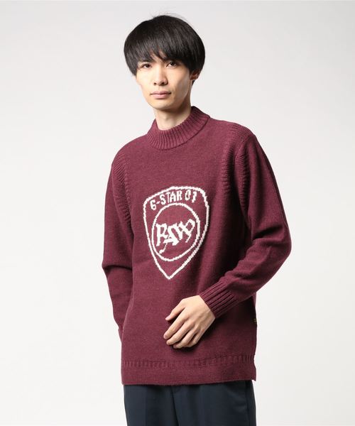 G-STAR(ジースター)の「Monogram Mock Turtle Knitted Sweater(ニット/セーター・メンズ・ダークグレー/ワインレッド/ダークブルー・SMALL/MEDIUM/LARGE/X-SMALL)」の21枚目の写真