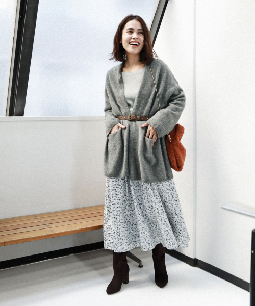 BAYFLOW（ベイフロー）の「アソートガラタックフレアスカート（スカート・レディース・ブラウン/グレー/オフホワイト・SMALL/MEDIUM）」の5枚目の写真