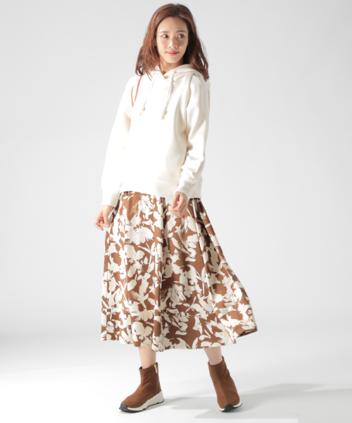 BAYFLOW（ベイフロー）の「アソートガラタックフレアスカート（スカート・レディース・ブラウン/グレー/オフホワイト・SMALL/MEDIUM）」の15枚目の写真