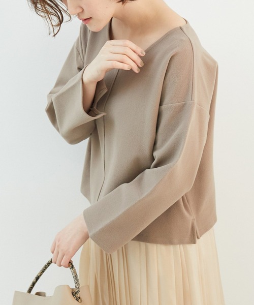 ROPE' PICNIC（ロペピクニック）の「【セットアップ対応】【2WAY】起毛ポンチプルオーバー（その他トップス・レディース・ベージュ系その他/ブラウン系その他2/ダークブラウン・40/38）」の3枚目の写真