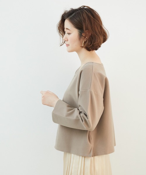 ROPE' PICNIC（ロペピクニック）の「【セットアップ対応】【2WAY】起毛ポンチプルオーバー（その他トップス・レディース・ベージュ系その他/ブラウン系その他2/ダークブラウン・40/38）」の13枚目の写真