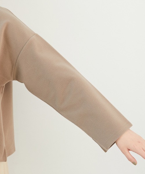 ROPE' PICNIC（ロペピクニック）の「【セットアップ対応】【2WAY】起毛ポンチプルオーバー（その他トップス・レディース・ベージュ系その他/ブラウン系その他2/ダークブラウン・40/38）」の9枚目の写真