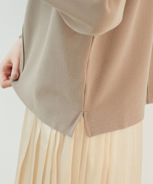 ROPE' PICNIC（ロペピクニック）の「【セットアップ対応】【2WAY】起毛ポンチプルオーバー（その他トップス・レディース・ベージュ系その他/ブラウン系その他2/ダークブラウン・40/38）」の7枚目の写真