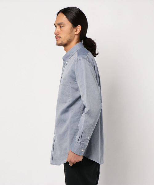 ADAM ET ROPE'（アダムエロペ）の「スーピマシャンブレー OXシャツ（シャツ/ブラウス・メンズ・ホワイト/ブルー系その他2・S/M/L）」の4枚目の写真