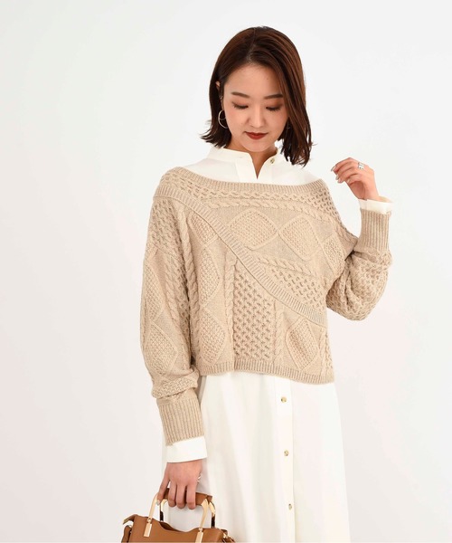 DouDou（ドゥドゥ）の「ピーチラングサテンロングシャツワンピース（ワンピース・レディース・オフホワイト・FREE）」の4枚目の写真