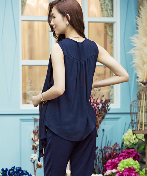 セール】シフォンジョーゼット パンツセットアップ