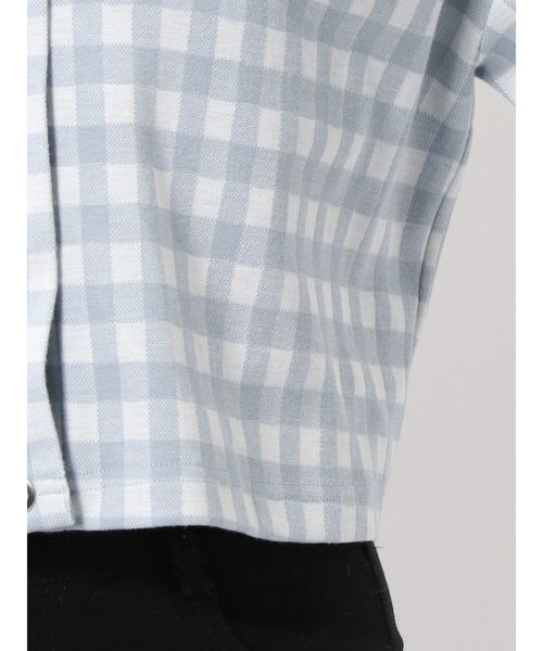 merry jenny(メリージェニー)の「Bigカラーギンガムカーディガン(カーディガン/ボレロ・レディース・ライトブルー/ブラック/ベージュ・FREE)」の19枚目の写真