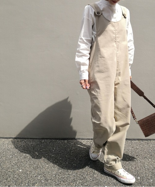 ulu(ウル)の「original cotton combination(サロペット/オーバーオール・レディース・ブラック/ベージュ・ONESIZE)」の9枚目の写真