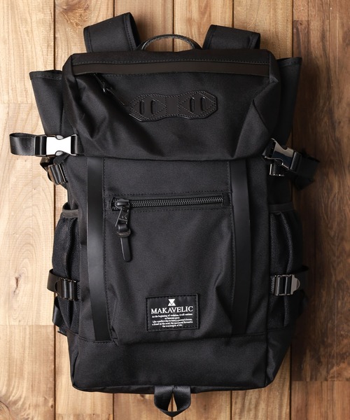 MAKAVELIC(マキャベリック)の「『MAKAVELIC』CHASE DOUBLE LINE BACKPACK(バックパック/リュック・レディース・ブラック/ネイビー系・FREE)」の1枚目の写真
